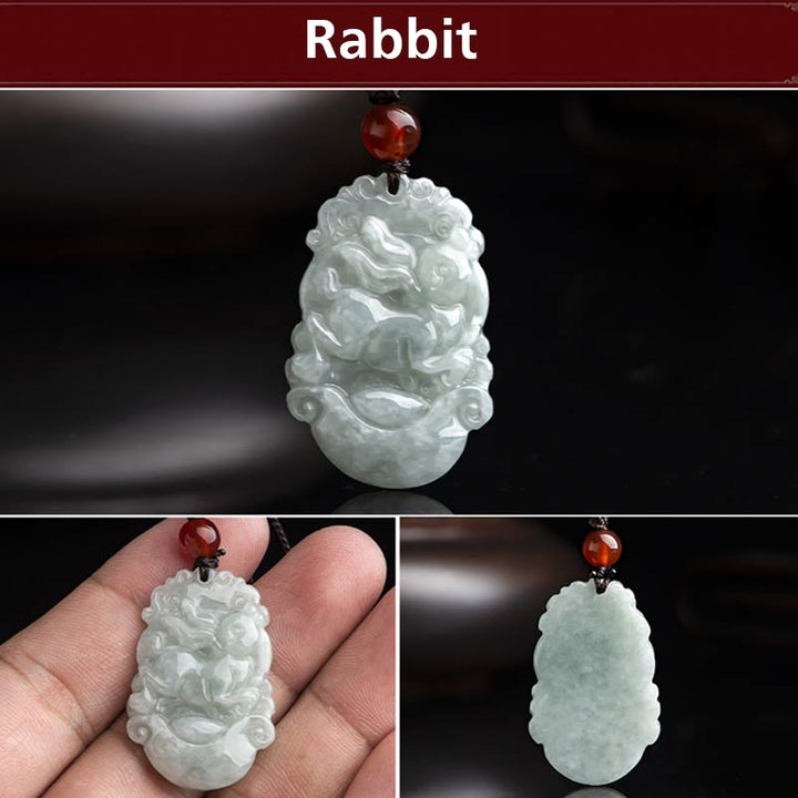 Buddha Stones, natürliche Jade, 12 chinesische Sternzeichen, Erfolgs-Anhänger-Halskette - image 10