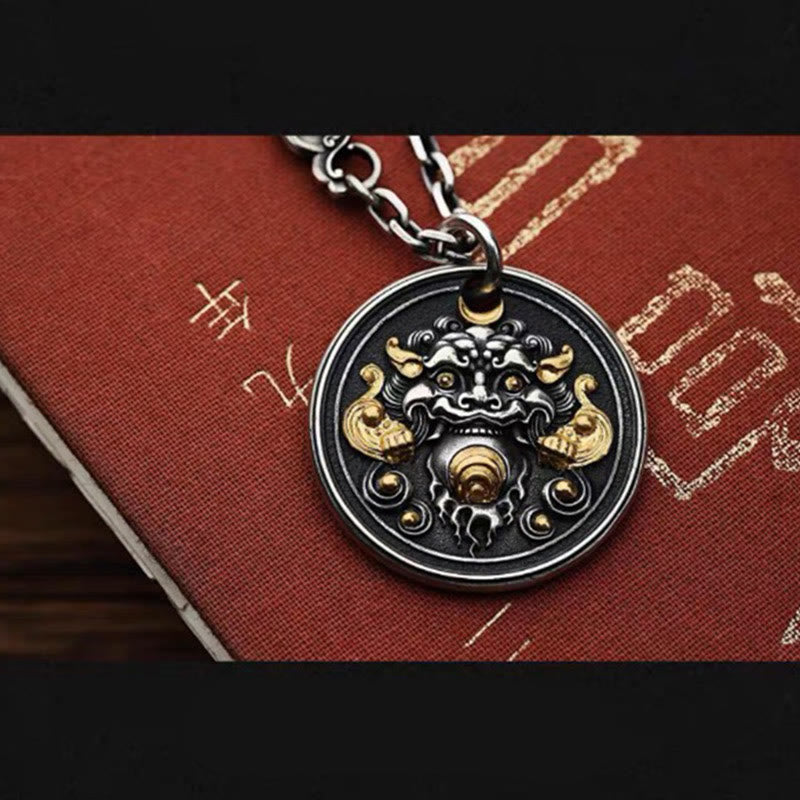 Buddha Stones, tibetischer Kirtimukha-Amulett, heilender Halsketten-Anhänger