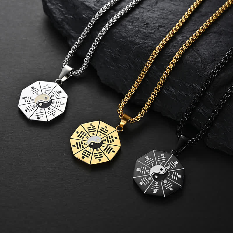 Bagua Yin Yang Balance-Halskettenanhänger aus Titanstahl - image 2