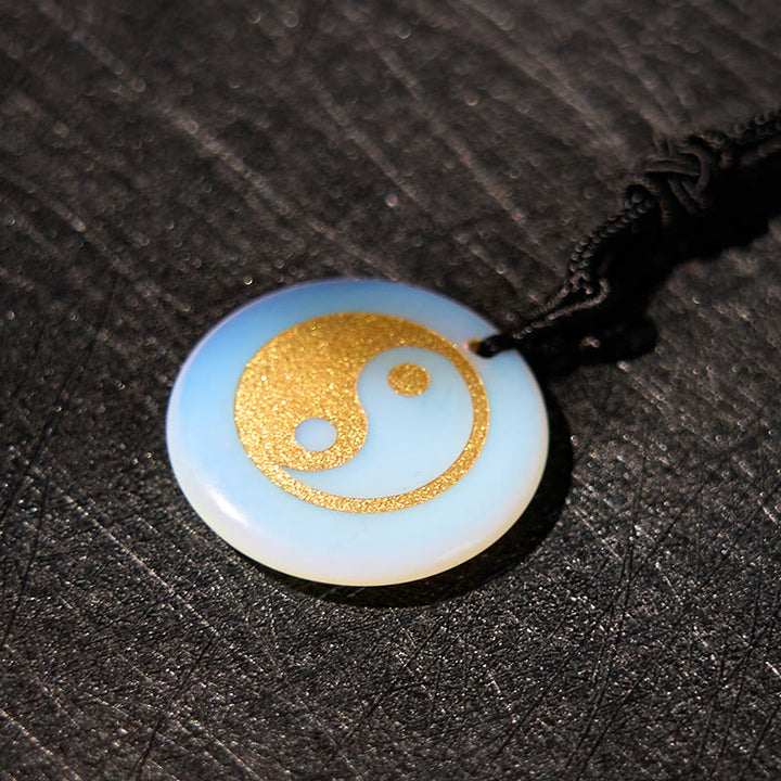 Buddha-Steine, verschiedene Kristalle, Amethyst, Tigerauge, grüner Aventurin, Yin Yang, spiritueller Halskettenanhänger