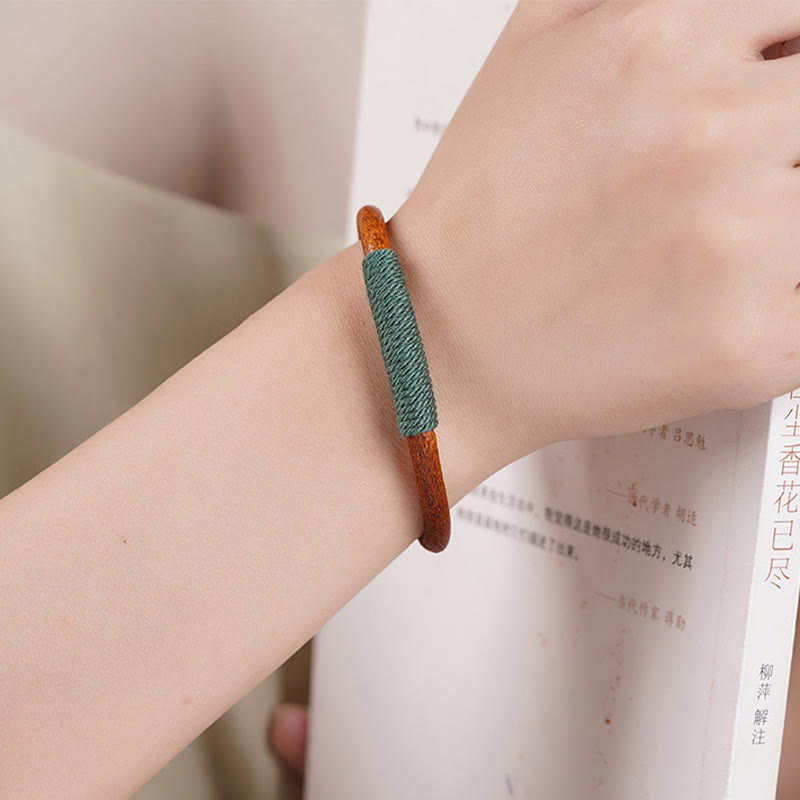 Armband mit Buddha Stonesn, tibetischem Leder, handgefertigt, fünf Elemente, Glücksgeflecht, Schnalle - image 6