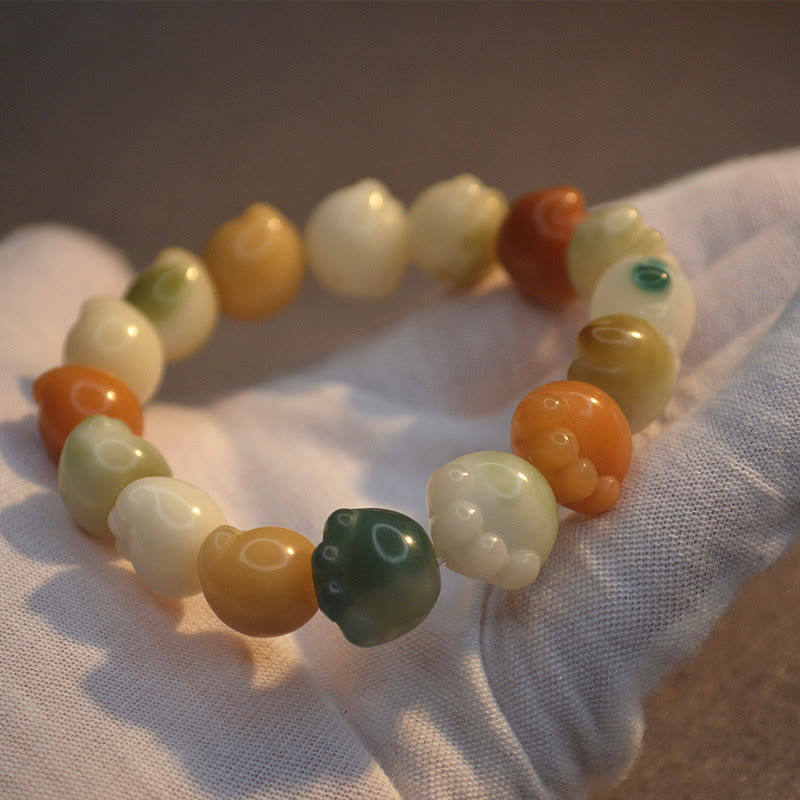 Buddha Stones Mehrschichtiges Bodhi-Samen-Armband mit niedlicher Katzenpfote und ruhiger Harmonie - image 4