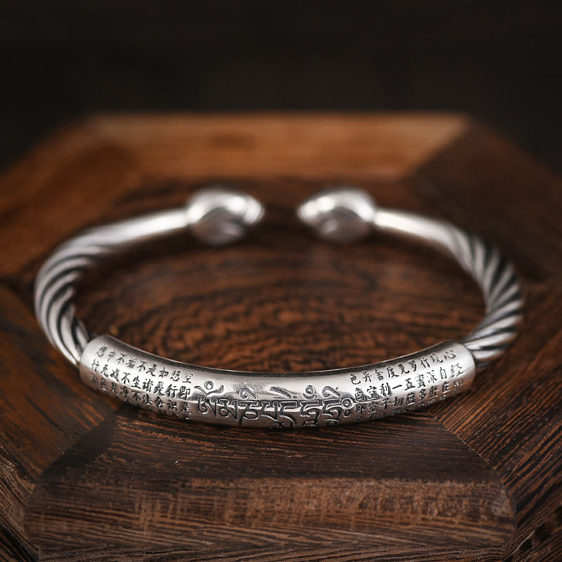 Buddha Stones, tibetisches Om Mani Padme Hum Herz-Sutra-Reinheits-Manschettenarmband