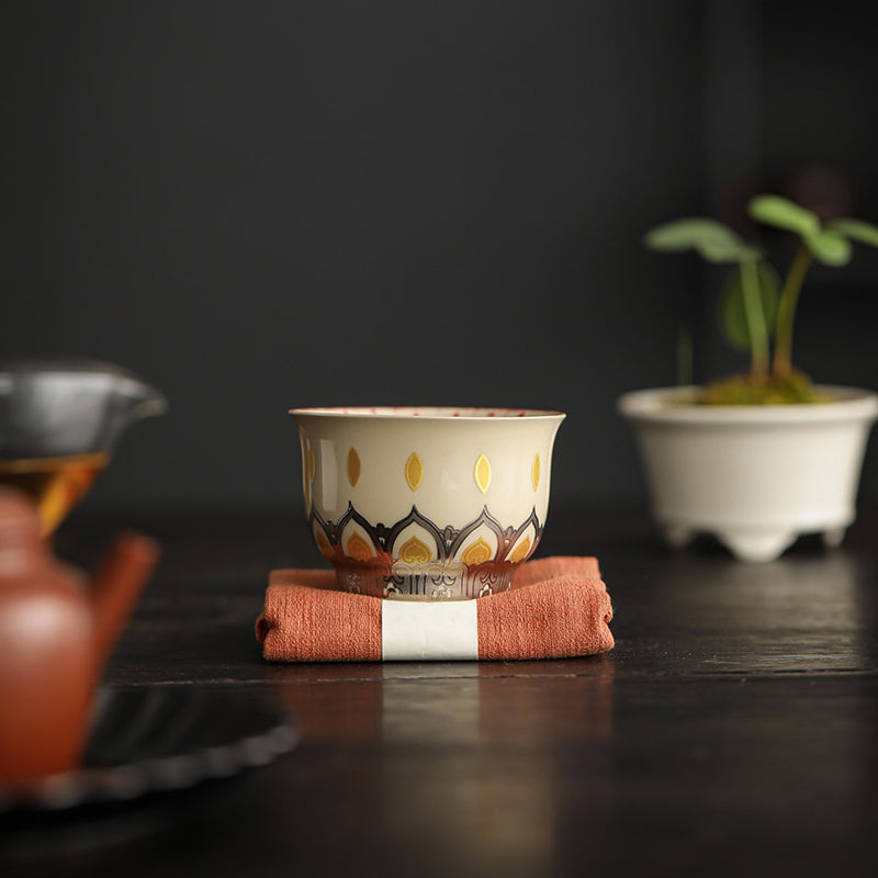Buddha Stones Dunhuang Color Thousand Buddhas Teetasse, Kung Fu Teetasse, 100 ml
