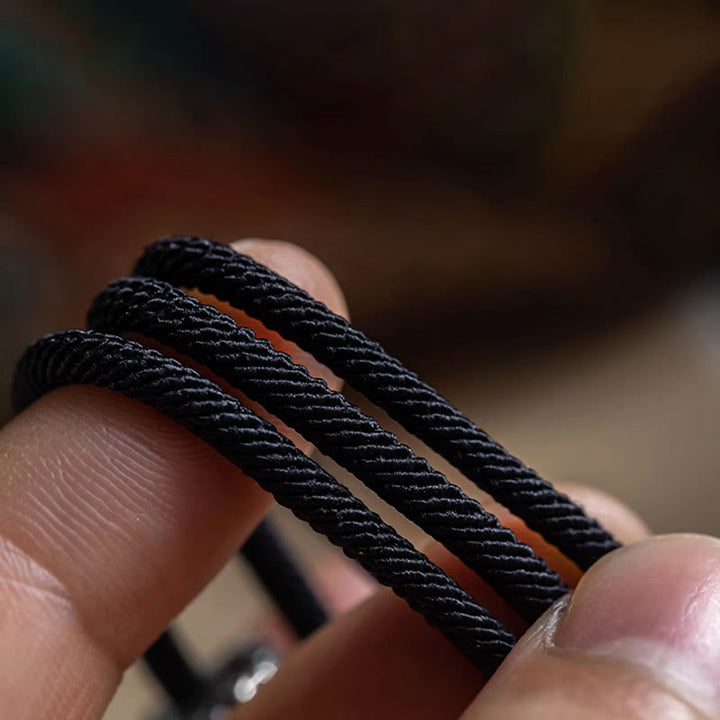 Buddha Stones, tibetisches Om Mani Padme Hum, geschnitztes Amulett, doppelt gewickeltes Armband