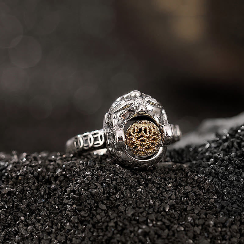 Buddha Stones 925 Sterling Silber PiXiu Kupfer Münze Reichtum verstellbarer Ring - image 4