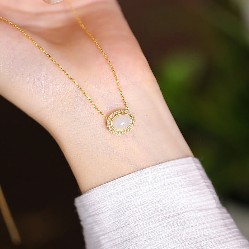 925 Sterling Silber natürliche Hetian Jade Cyan Jade Glück lachender Buddha Schmetterling Halskette Anhänger - Runde weiße Jade - image 30