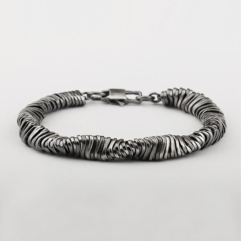 Buddha Stones 925 Sterling Silber Vintage Twisted Design Reichtum Heilung Kettenarmband - image 6
