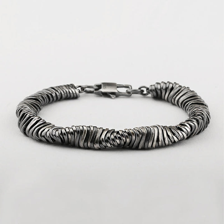 Buddha Stones 925 Sterling Silber Vintage Twisted Design Reichtum Heilung Kettenarmband - image 6