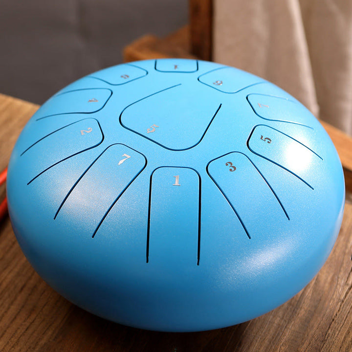 Buddha Stones Steel Tongue Drum Sound Heilung Achtsamkeit Meditation Yoga Drum Kit 11 Note 8 Zoll - Blau - image 14
