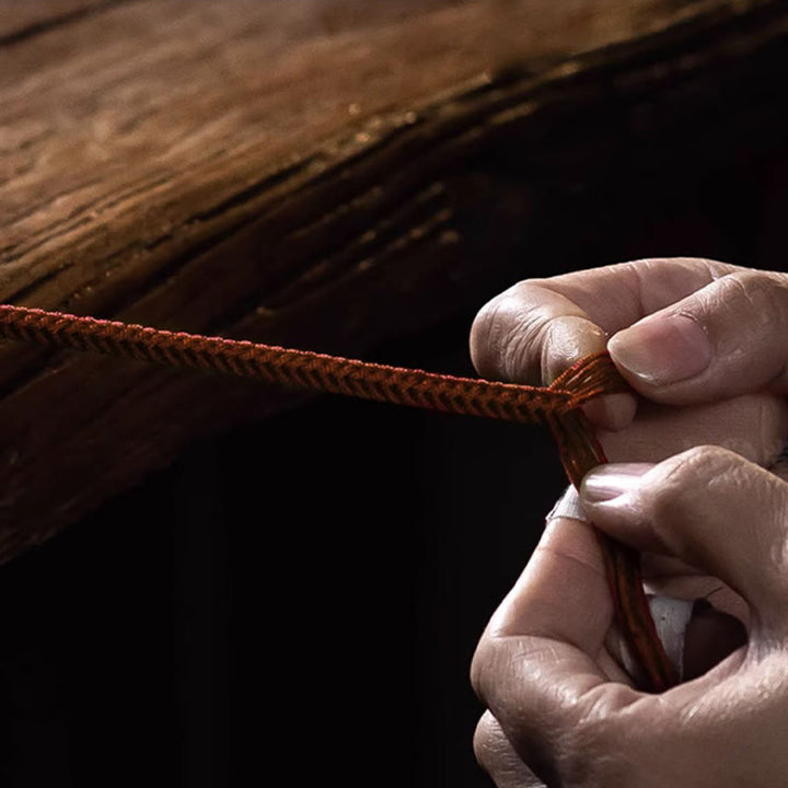 Buddha Stones Handgefertigtes Armband aus 925er-Sterlingsilber, fünf Richtungen, Götter des Reichtums, Glück, Schutz, Schnurgeflecht - image 10