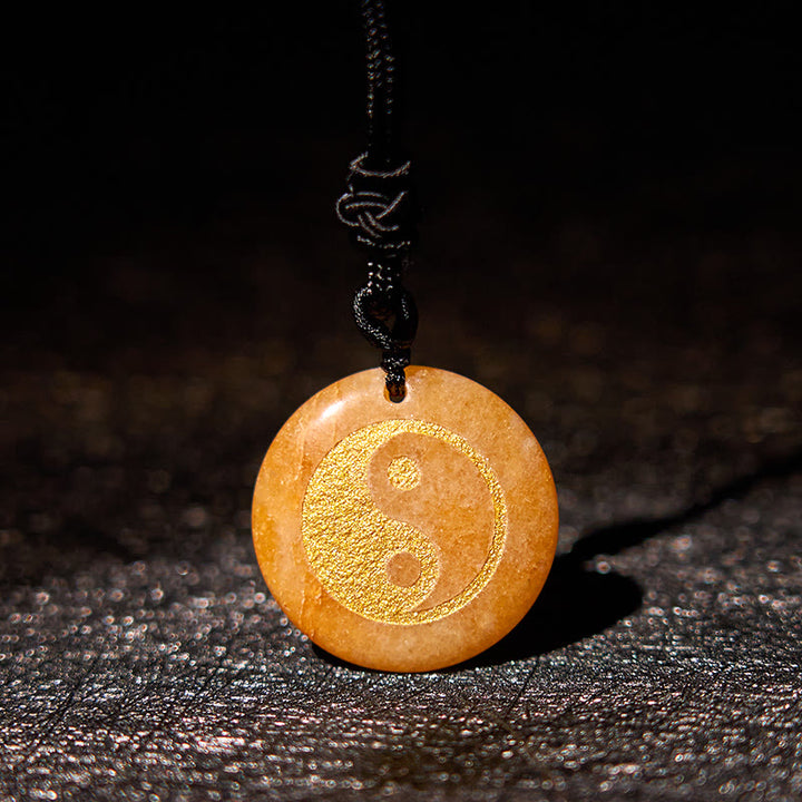 Buddha-Steine, verschiedene Kristalle, Amethyst, Tigerauge, grüner Aventurin, Yin Yang, spiritueller Halskettenanhänger