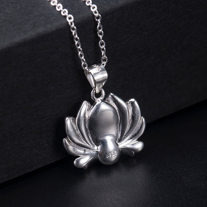 Buddha Stones 925 Sterling Silber Lotusblume Perle Reichtum Halskette Anhänger - image 9