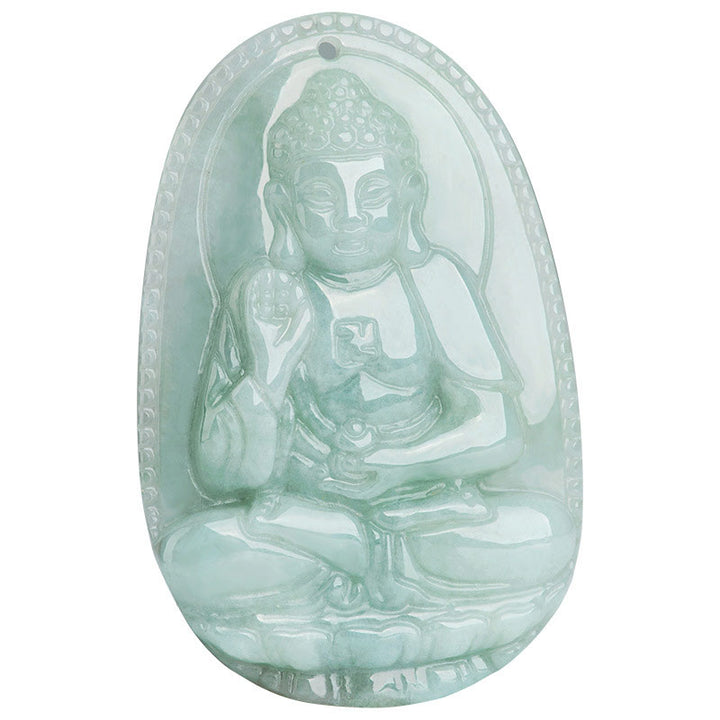 Buddha Stones Chinesisches Sternzeichen Natal Buddha Jade Reichtum Wohlstand Halskette Anhänger - image 18