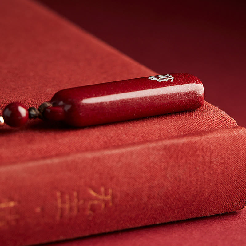 Chinesischer Sternzeichen-Natal-Buddha-Zinnober-Amulett-Schutzschnur-Halskettenanhänger - image 5