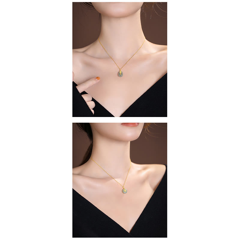 925 Sterling Silber natürliche Hetian Jade Cyan Jade Glück lachender Buddha Schmetterling Halskette Anhänger - image 28