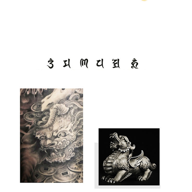 Buddha Stones Double PiXiu Feng Shui Kupfer Münze Om Mani Padme Hum String Armband - image 15