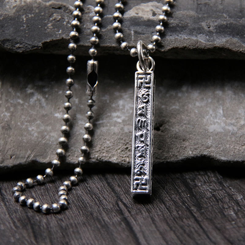 925 Sterling Silber tibetischer Om Mani Padme Hum Buddha Hakenkreuz Symbol Weisheit Halskette Anhänger - image 2
