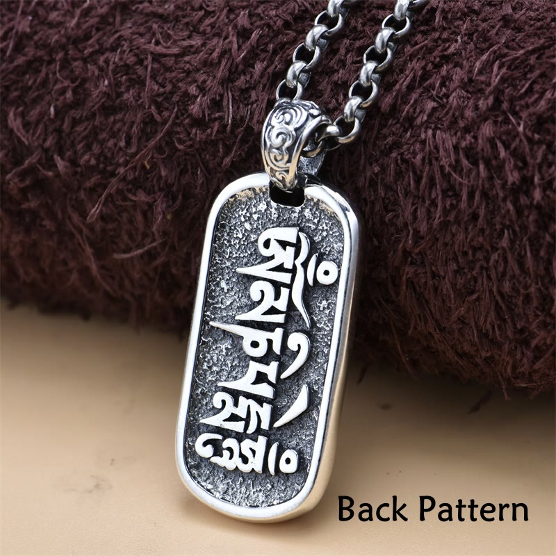 Buddha Stones 925 Sterling Silber Zakiram Göttin des Reichtums Om Mani Padme Hum Peace Halskette Anhänger - image 4