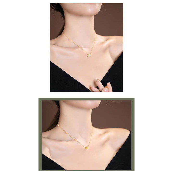 925 Sterling Silber natürliche Hetian Jade Cyan Jade Glück lachender Buddha Schmetterling Halskette Anhänger - image 31