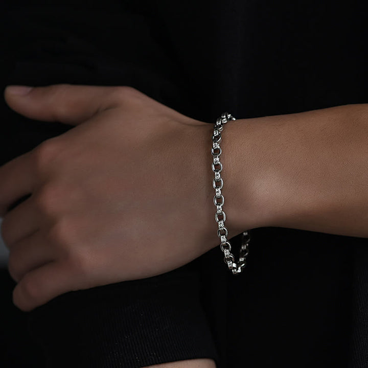 Buddha Stones 925 Sterling Silber Om Mani Padme Hum geschnitztes Design Kreativität Metallarmband - image 9