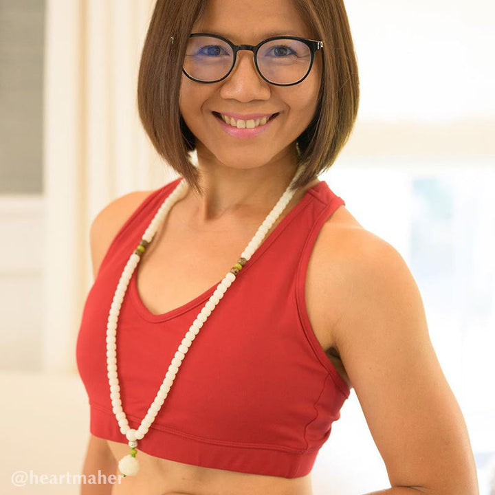 Buddha Stones Weiß Jade Bodhi Lotus Mala Harmonie Halskette Armband - image 9