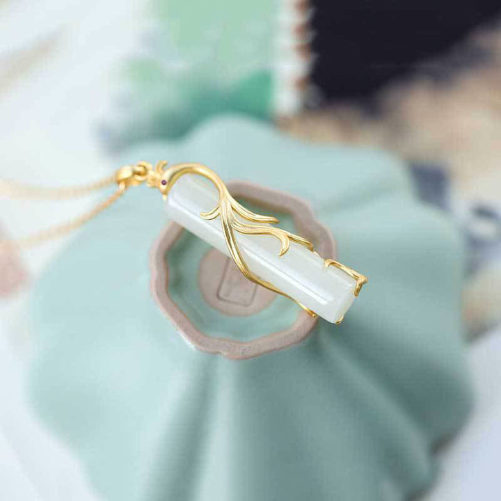 Buddha Stones Jade Drache Phoenix Kupfer Schutz Halskette Anhänger - image 8