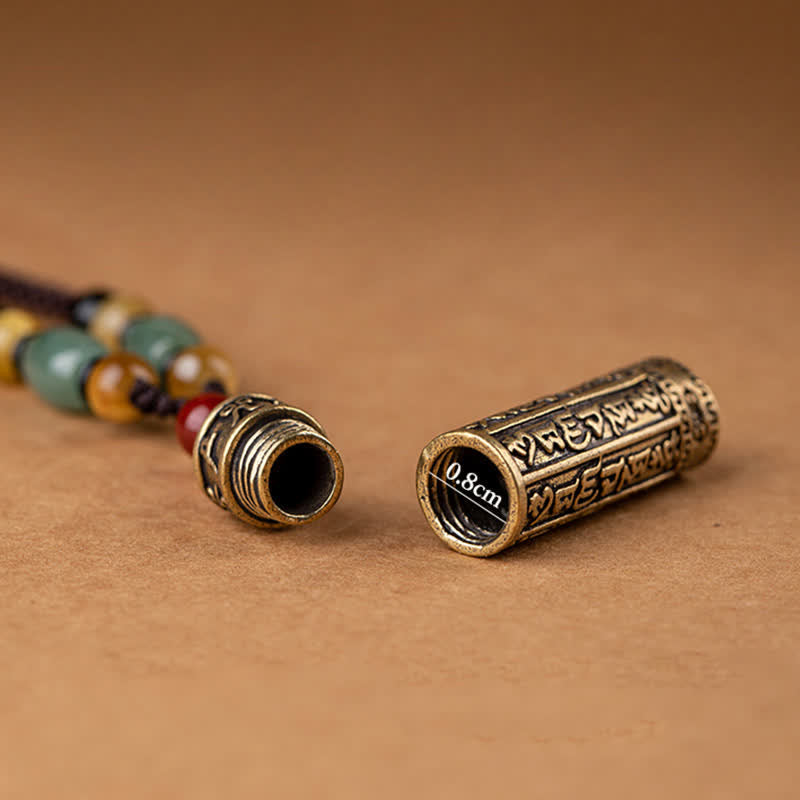 Buddhastoneshop Tibet Om Mani Padme Hum Achat Shurangama Sutra Schutz Halskette Anhänger - image 17