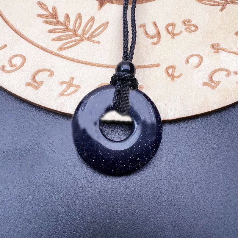 Buddha-Steine, natürliche Glücksmünze, Friedensschnalle, Anhänger, Heilkristall, Edelstein-Halskette