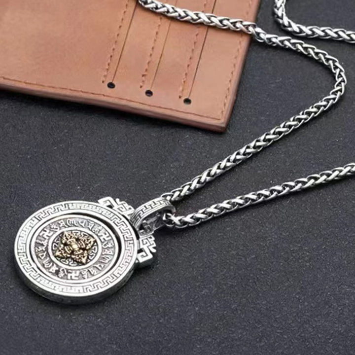 Buddha Stones, tibetischer Om Mani Padme Hum Double Dorje Vajra, drehbarer Reinheits-Friedens-Halskettenanhänger - image 17