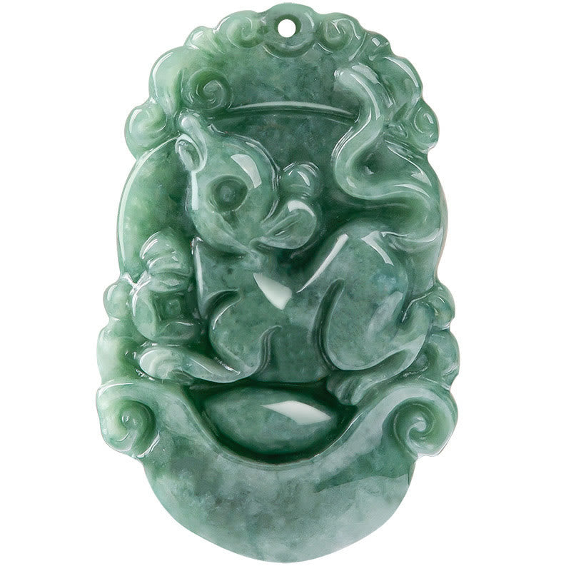 Buddha Stones, natürliche Jade, 12 chinesische Sternzeichen, Wohlstands-Halsketten-Anhänger - image 16