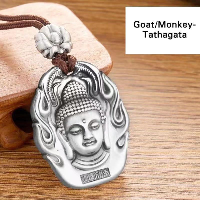 Buddha Stones, chinesisches Sternzeichen, Natal Buddha, Om Mani Padme Hum, Lotus, Mitgefühl, Halsketten-Anhänger - image 6