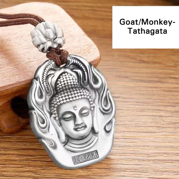 Buddha Stones, chinesisches Sternzeichen, Natal Buddha, Om Mani Padme Hum, Lotus, Mitgefühl, Halsketten-Anhänger - image 6