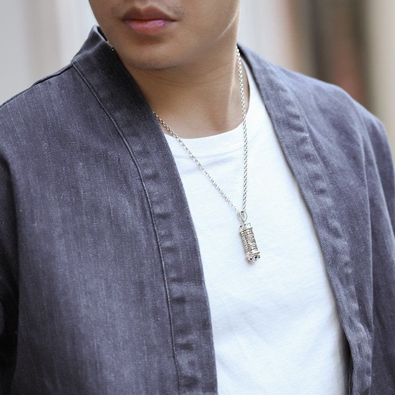 Buddha Stones, tibetischer Om Mani Padme Hum Fokus-Halskettenanhänger - image 4