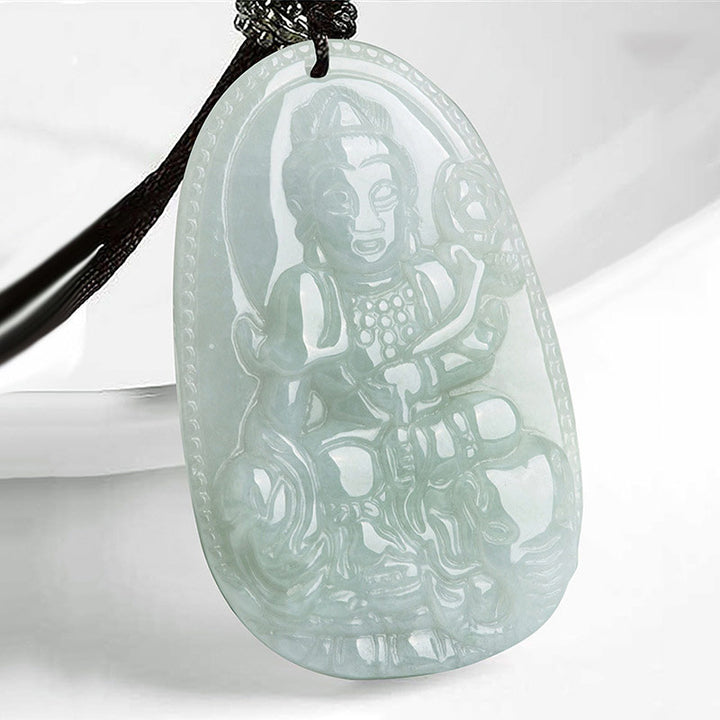 Buddha Stones Chinesisches Sternzeichen Natal Buddha Jade Reichtum Wohlstand Halskette Anhänger - Drache/Schlange - image 9