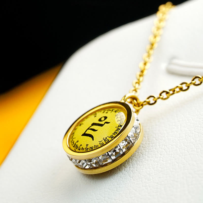 Buddha Stones, tibetischer gelber Gott des Reichtums, grüne Tara-Buddha-Gelassenheit, Halskettenanhänger aus Titanstahl - image 2