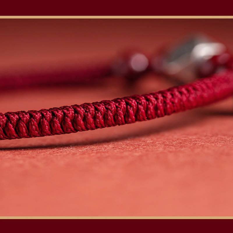 Buddha Stones 925 Sterling Silber Chinesisches Sternzeichen Natal Buddha Zinnober Calm Armband - image 4