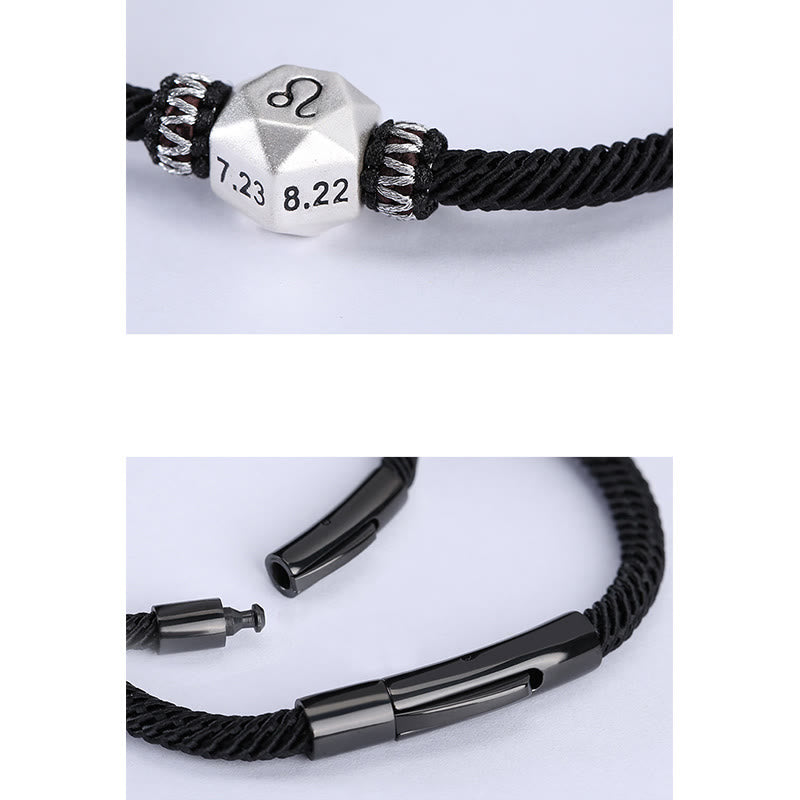 Buddha Stones 999 Sterling Silber 12 Sternbilder des Tierkreises Schutz Handgefertigtes Schnurarmband - image 11