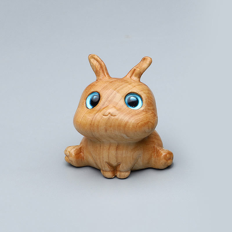 Buddha Stones Thuja Sutchuenensis Grünes Sandelholz Buchsbaum Mini Niedliches Tier Kaninchen Katze Hirsch Wal Wohlstand Telefon Hängende Dekorationen - image 2