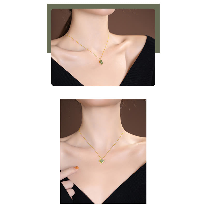 925 Sterling Silber natürliche Hetian Jade Cyan Jade Glück lachender Buddha Schmetterling Halskette Anhänger - image 21