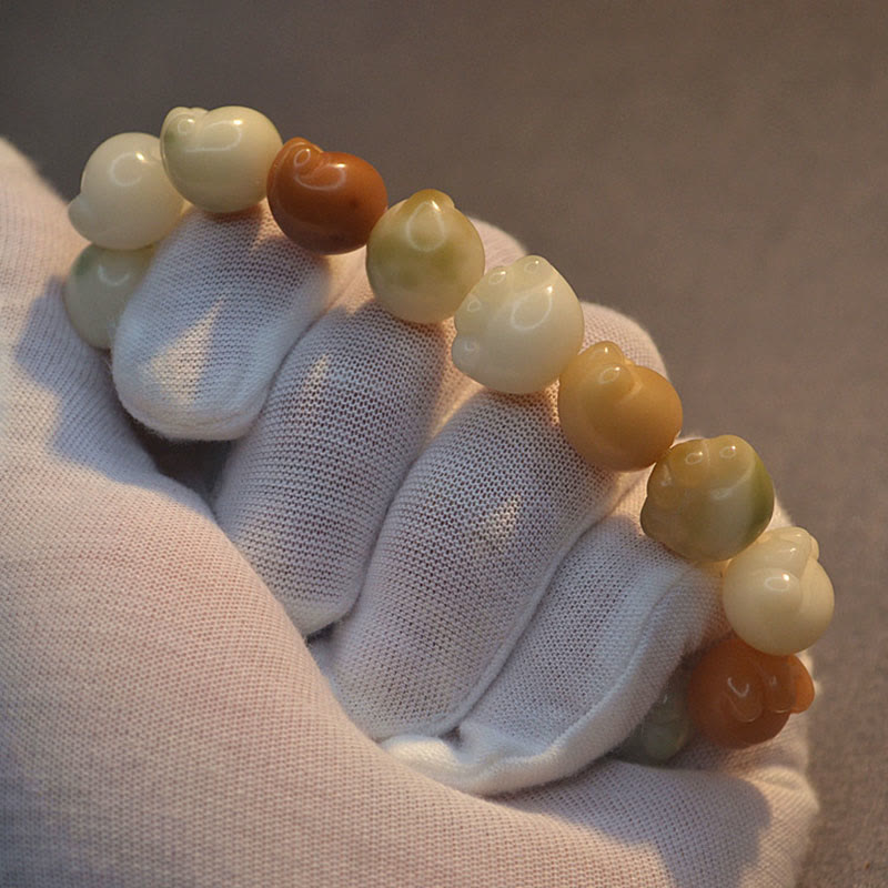 Buddha Stones Mehrschichtiges Bodhi-Samen-Armband mit niedlicher Katzenpfote und ruhiger Harmonie - image 11