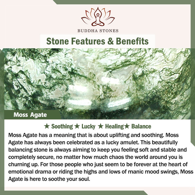 Buddha Stones, roter Jaspis, Moosachat, schwarzer Obsidian, Kristall, Kupfer, Friedenspaar-Armband