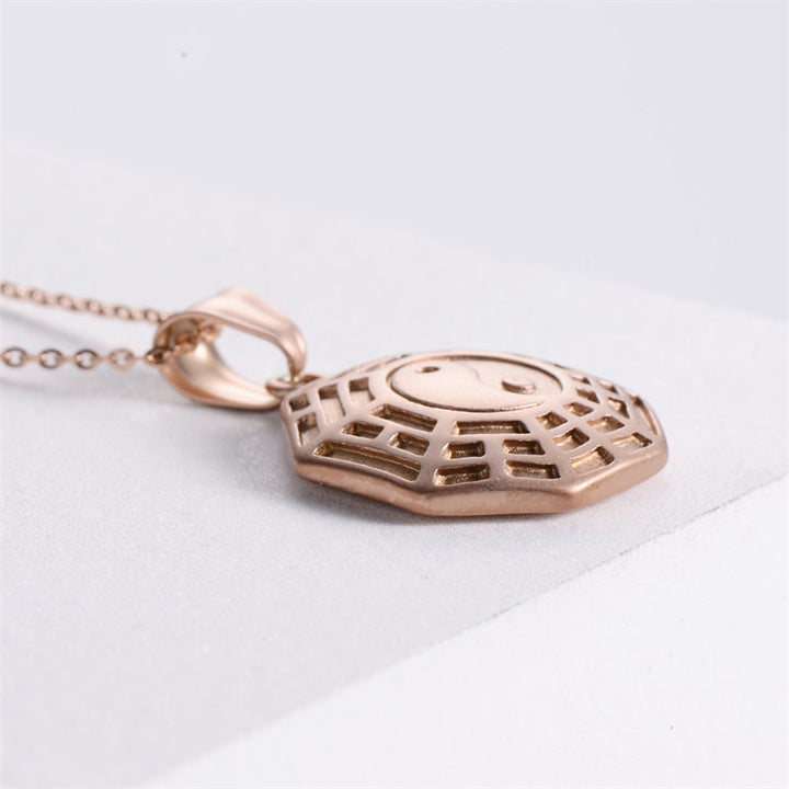 Bagua Yin Yang Titan Stahl Balance Halskette Kettenanhänger - image 11