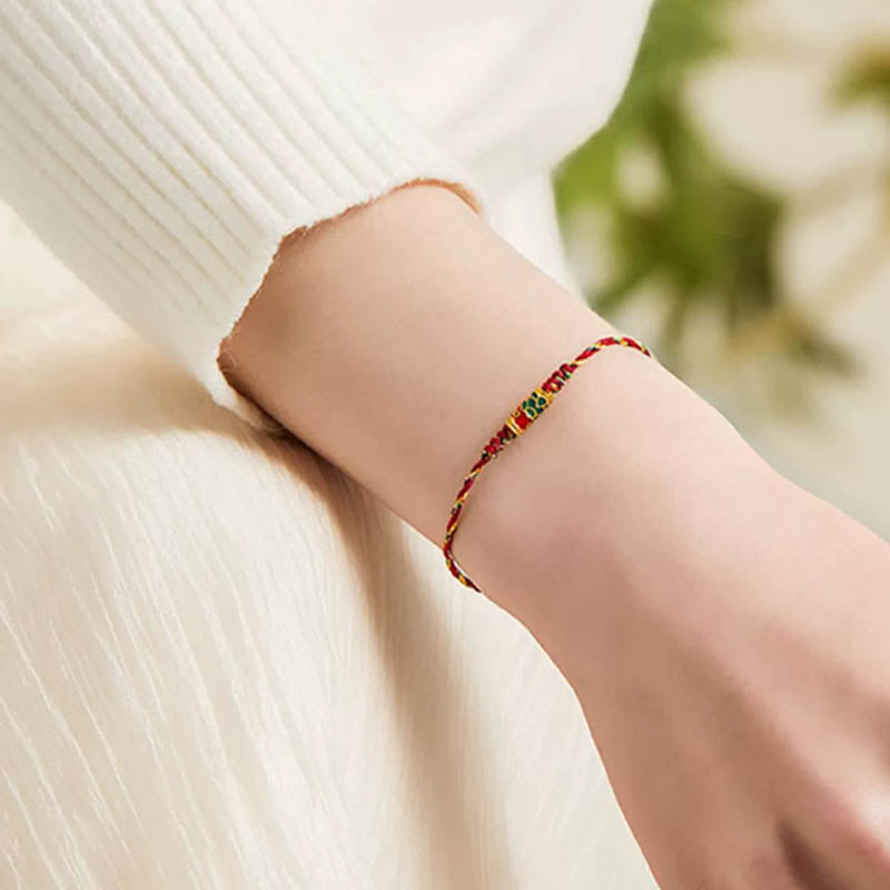 Buddha Stones Handgefertigtes Armband aus geflochtenem Seil, Koi Fish Wealth Prosperity