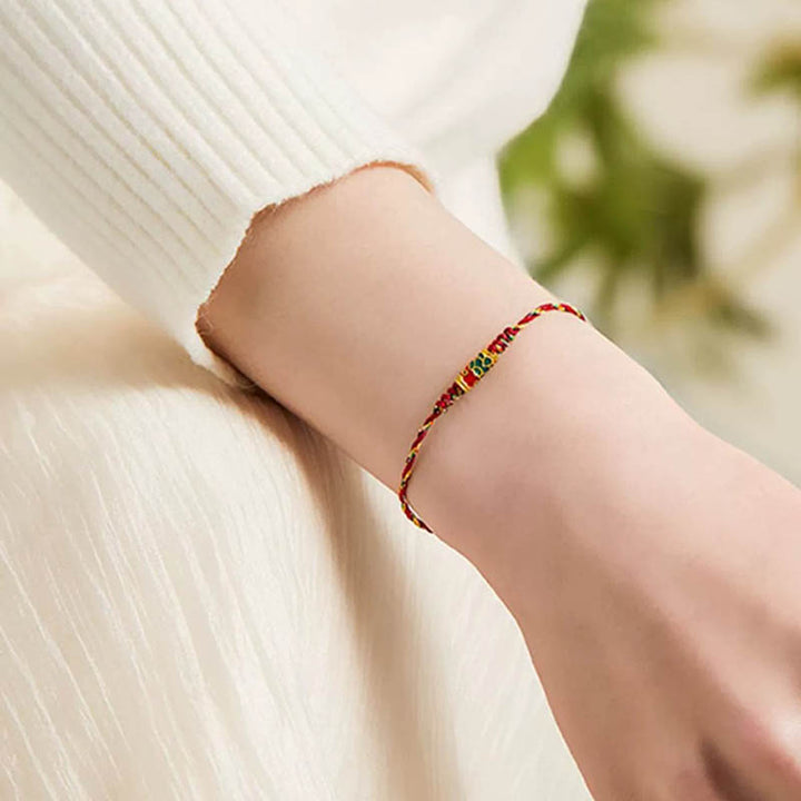 Buddha Stones Handgefertigtes Armband aus geflochtenem Seil, Koi Fish Wealth Prosperity