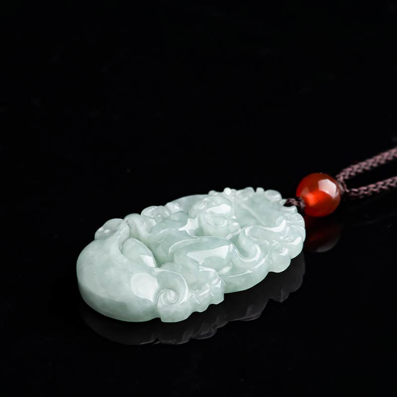 Buddha Stones, natürliche Jade, 12 chinesische Sternzeichen, Erfolgs-Anhänger-Halskette - image 3