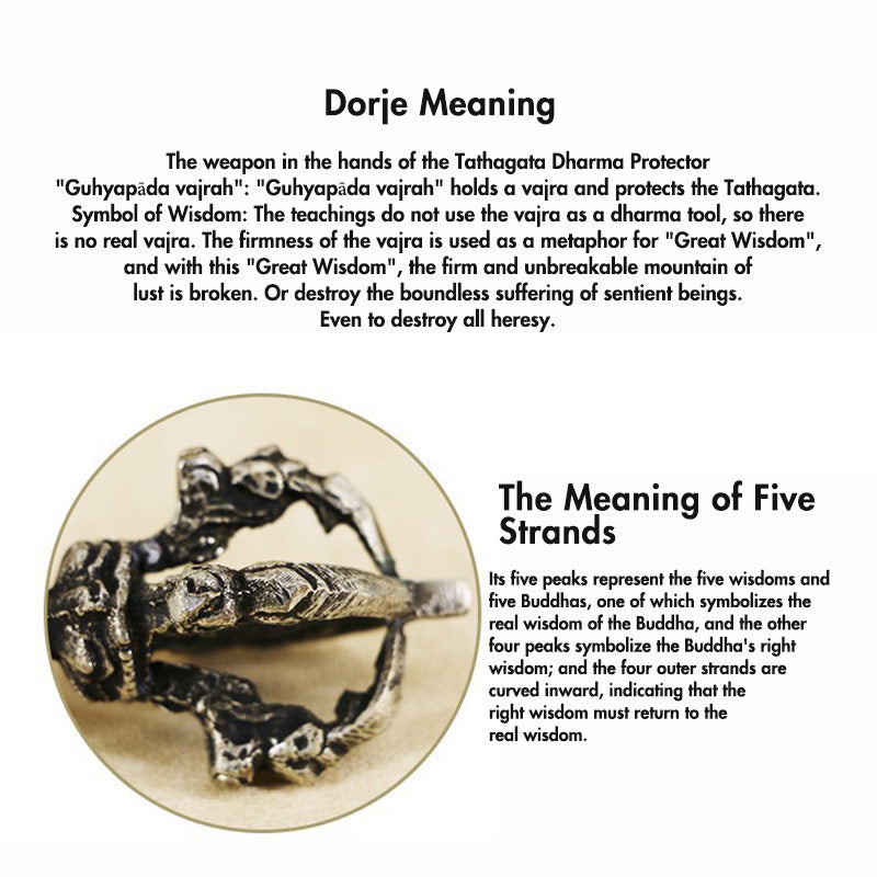 Buddha Stones Tibetische Meditationsglocke und Vajra Dorje Kupfer-Dekorationsset - image 21