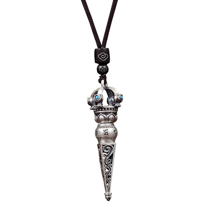 Buddha Stones, tibetischer Om Mani Padme Hum Dorje Vajra Design, Weisheit, drehbarer Halsketten-Anhänger - image 9