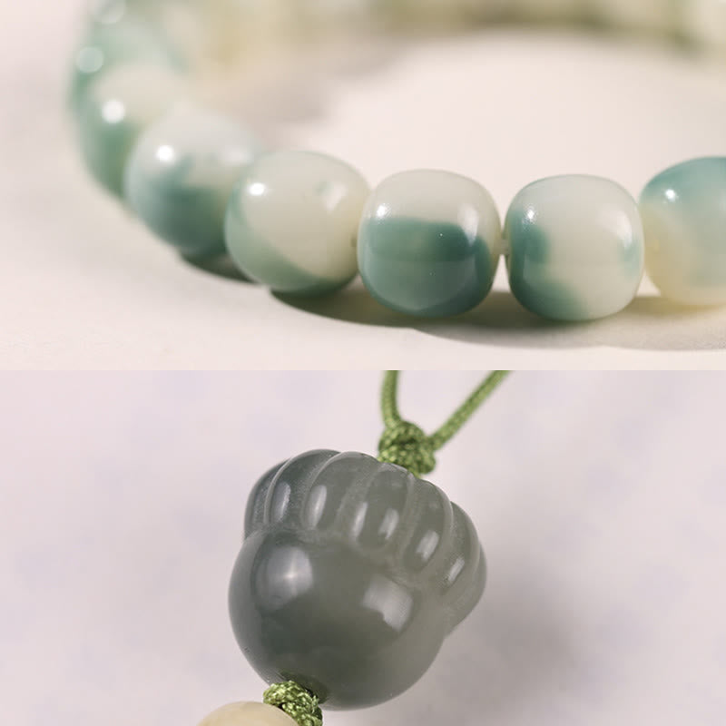 Buddha Stones, Farbverlauf, Bodhi-Samen, neunschwänziger Fuchs, Katzenpfote, Klaue, Kiefernzapfen, Friedensarmband - image 17