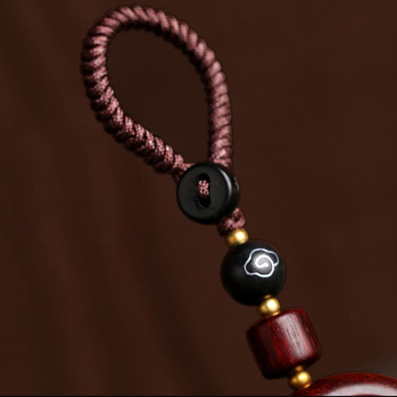 Buddha Stones, tibetisches kleines Blatt, rotes Sandelholz, Ebenholz, Glücksschutz, Rotationsdekoration - image 11